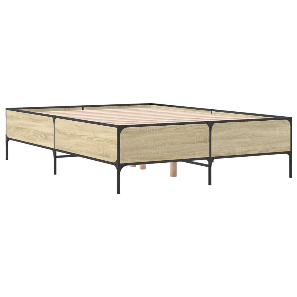 Bed Frame without Mattress Sonoma Oak 120x190 cm Small Double