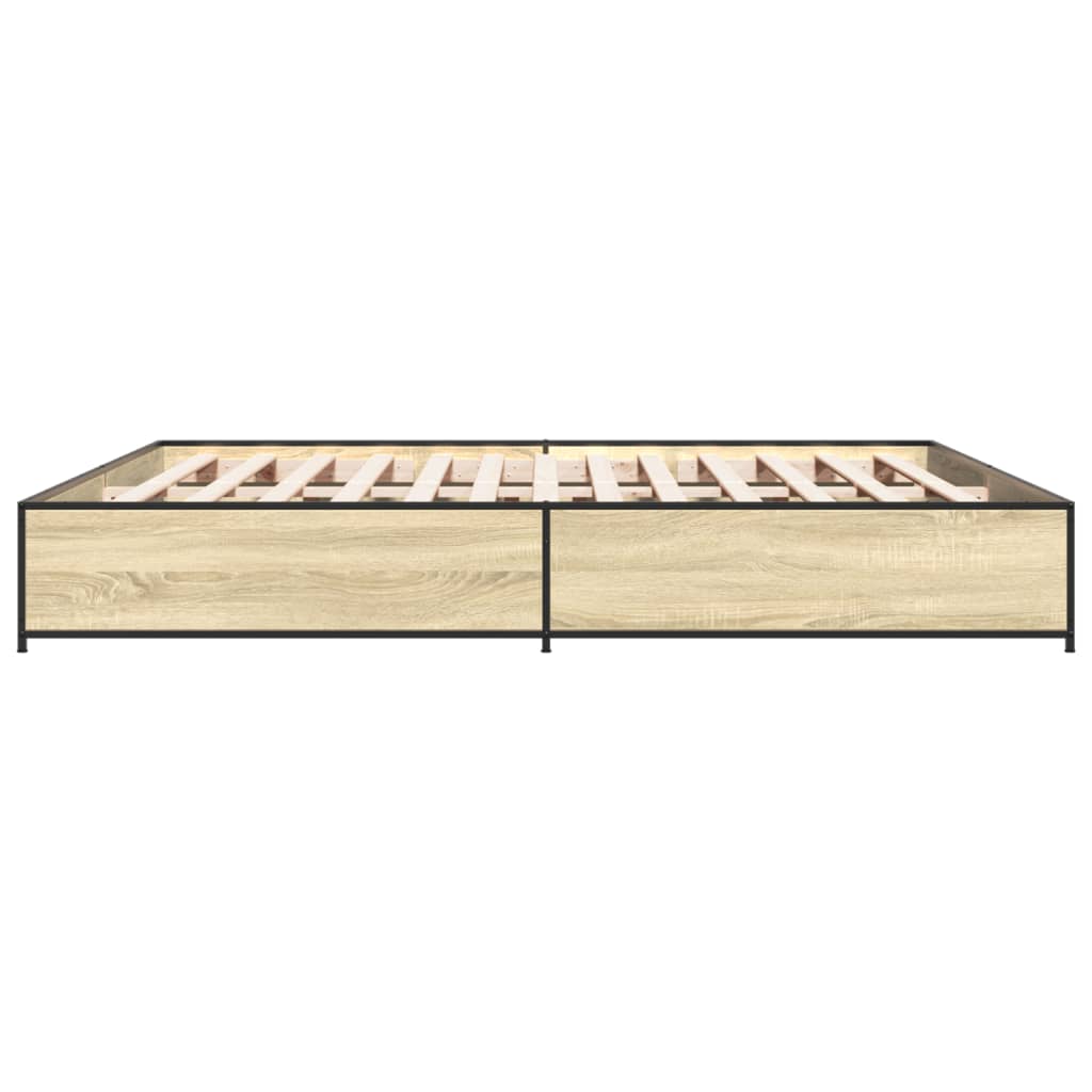 Bed Frame without Mattress Sonoma Oak 180x200 cm Super King