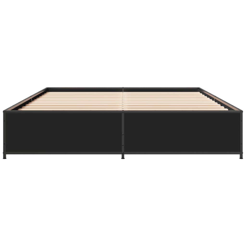Bed Frame without Mattress Black 140x200 cm