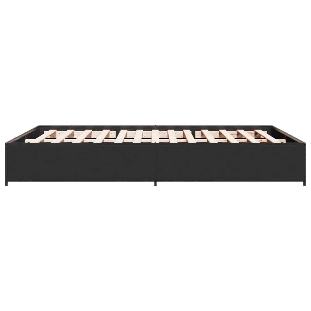Bed Frame without Mattress Black 140x200 cm