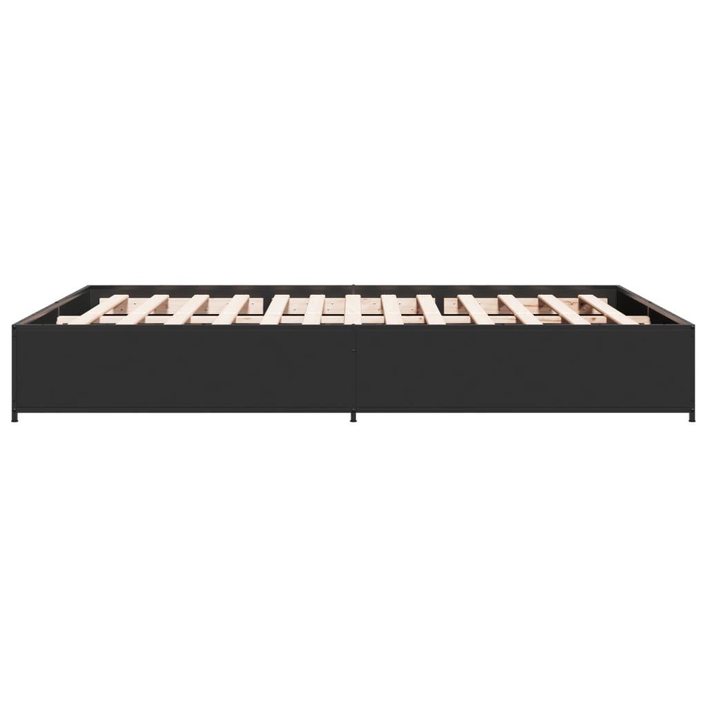 Bed Frame without Mattress Black 120x200 cm