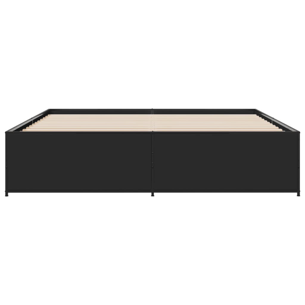 Bed Frame without Mattress Black 180x200 cm Super King