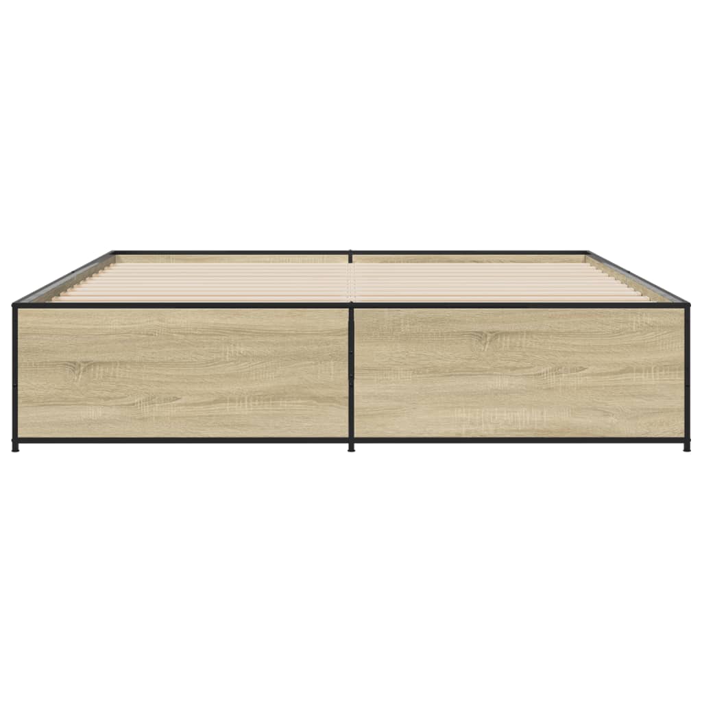Bed Frame without Mattress Sonoma Oak 180x200 cm Super King
