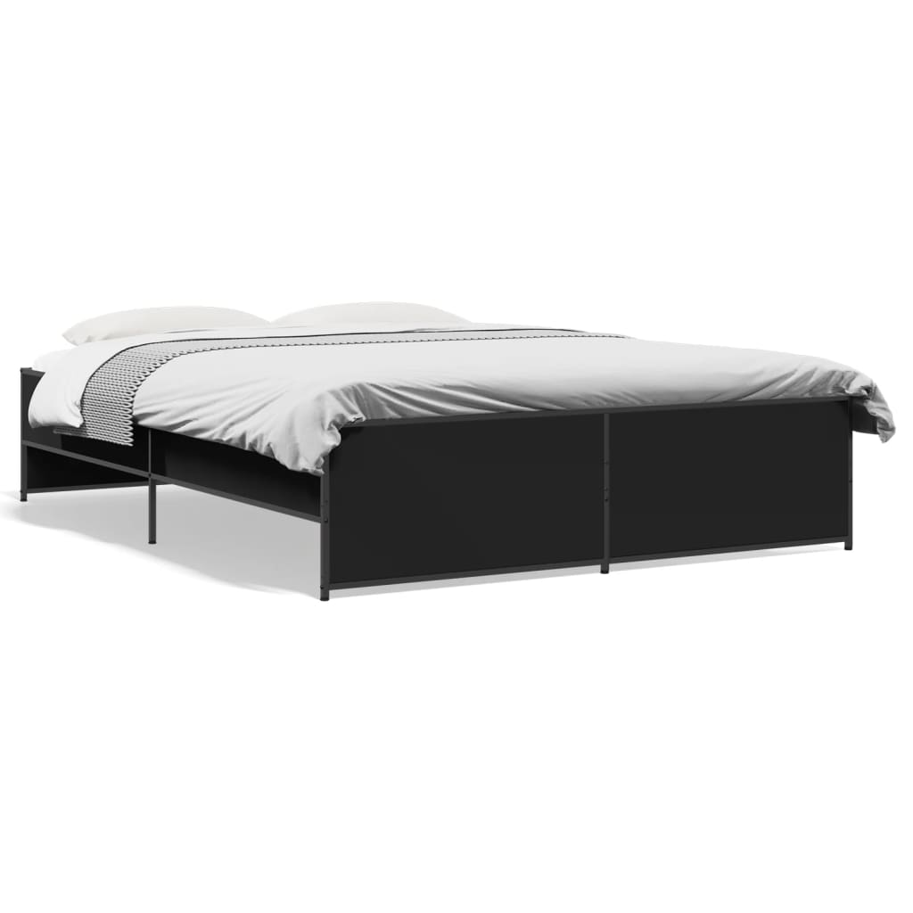 Bed Frame without Mattress Black 160x200 cm