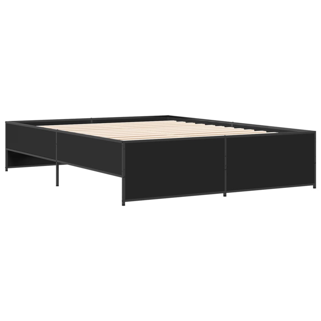 Bed Frame without Mattress Black 160x200 cm