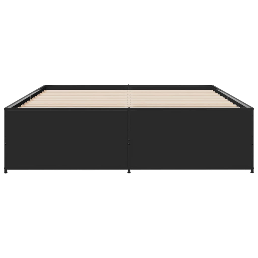 Bed Frame without Mattress Black 160x200 cm