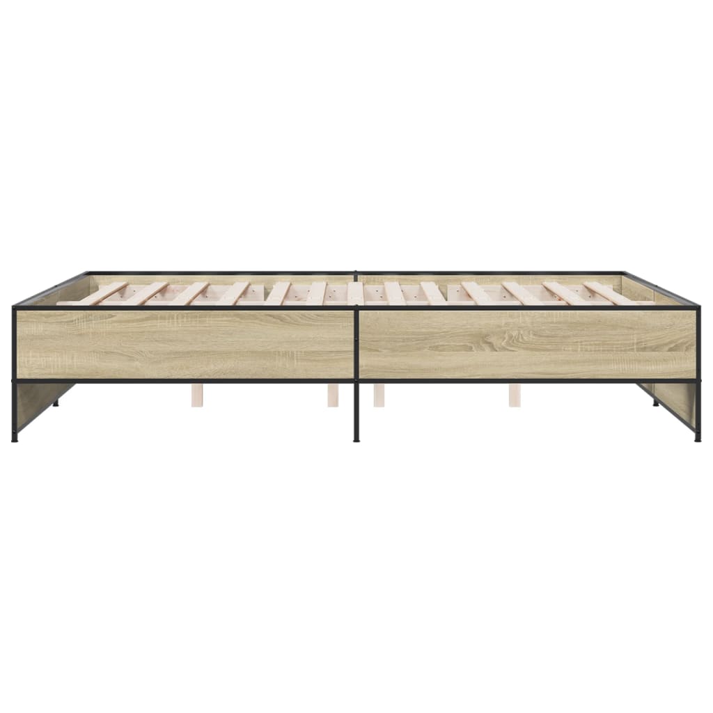 Bed Frame without Mattress Sonoma Oak 150x200 cm King Size