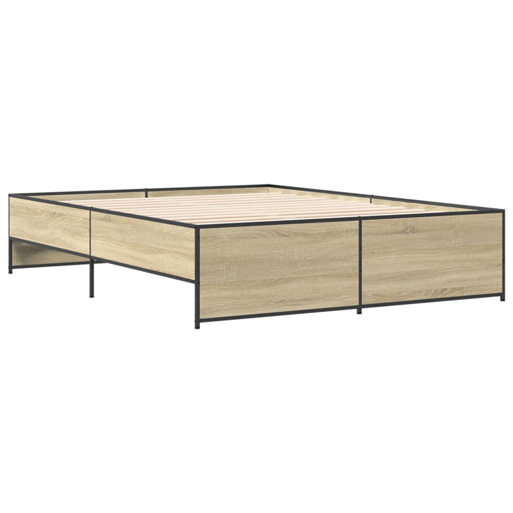 Bed Frame without Mattress Sonoma Oak 150x200 cm King Size