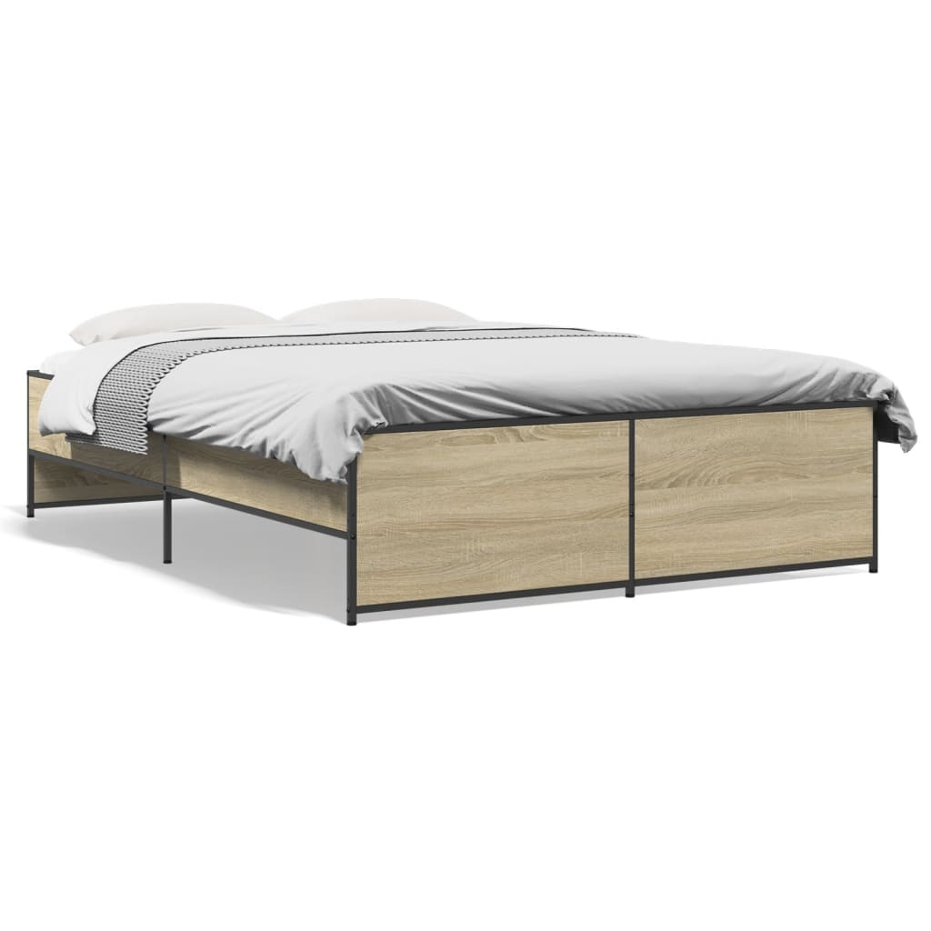 Bed Frame without Mattress Sonoma Oak 120x200 cm