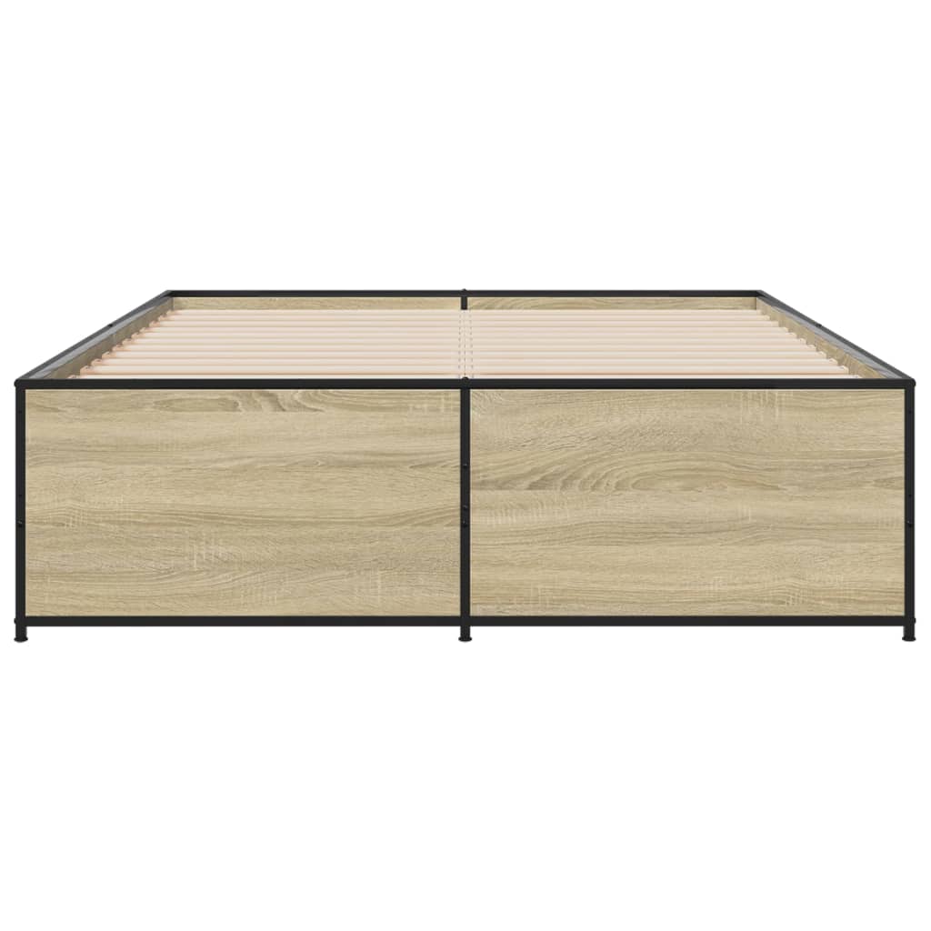 Bed Frame without Mattress Sonoma Oak 120x200 cm