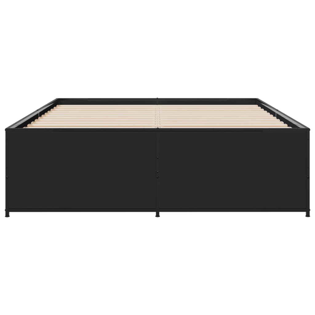 Bed Frame without Mattress Black 135x190 cm Double