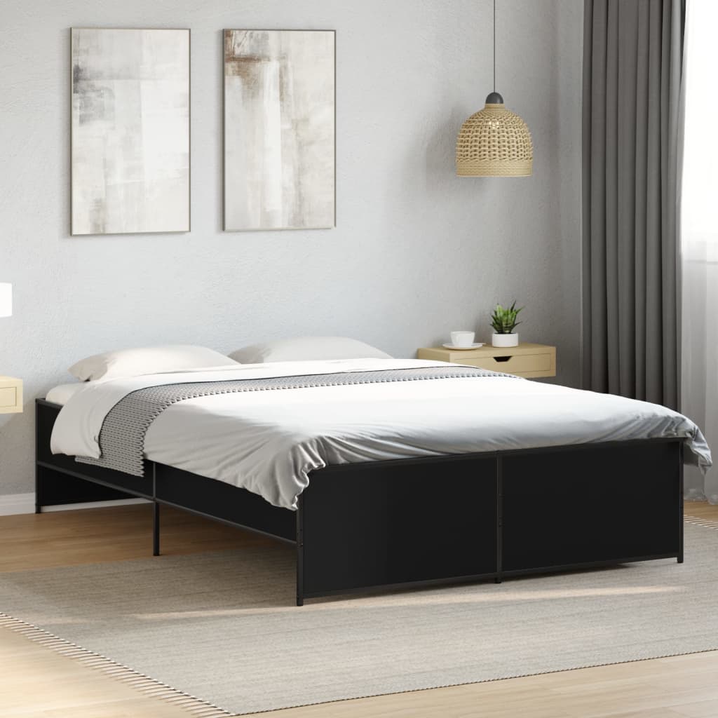 Bed Frame without Mattress Black 120x190 cm Small Double