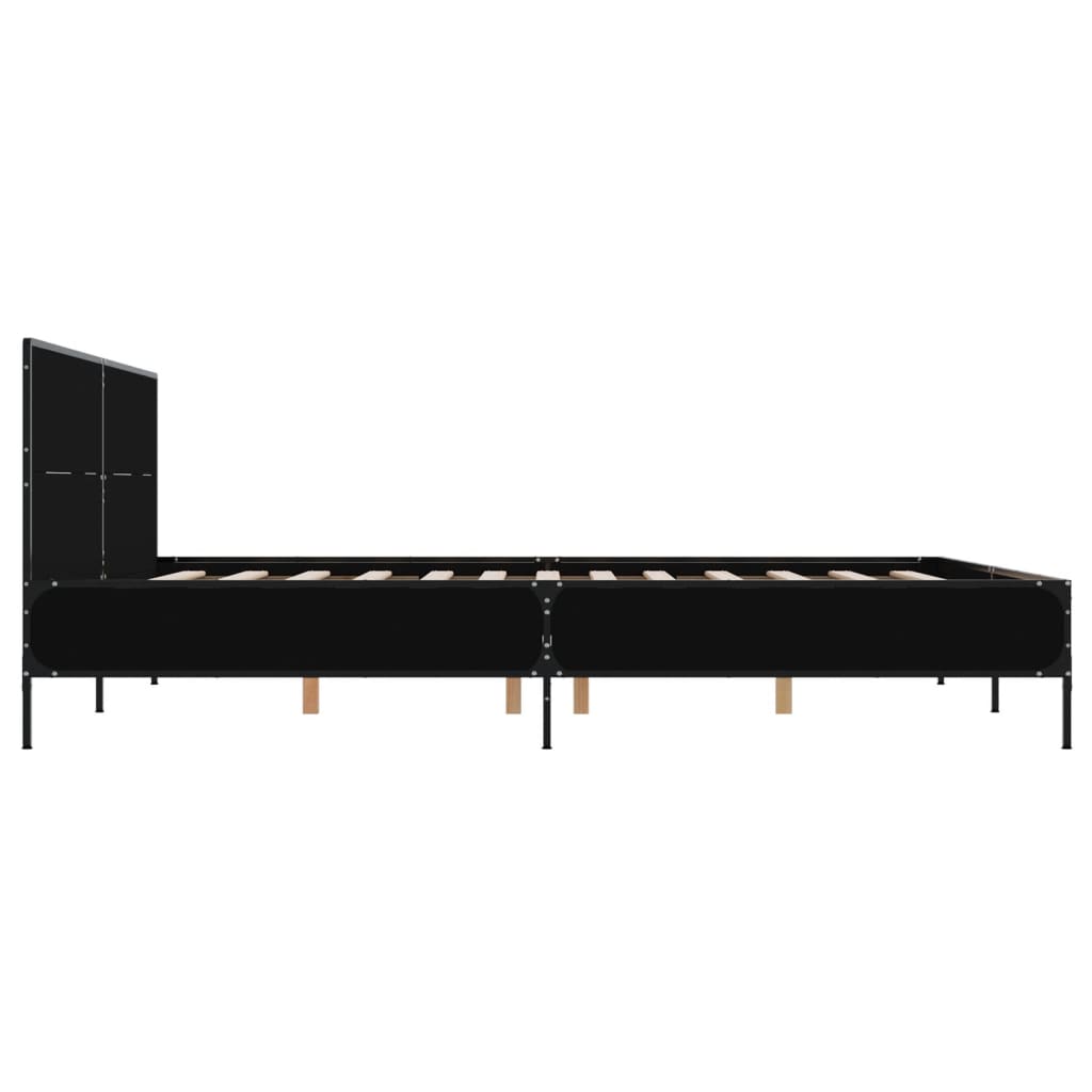 Bed Frame without Mattress Black 140x200 cm