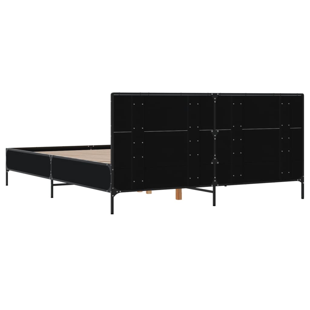 Bed Frame without Mattress Black 140x200 cm