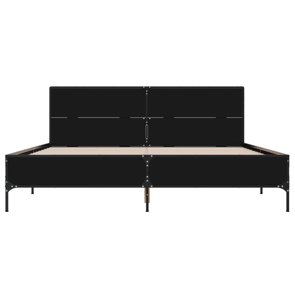 Bed Frame without Mattress Black 120x190 cm Small Double