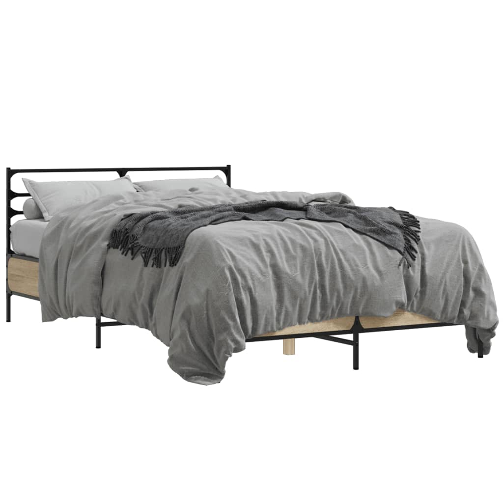 Bed Frame without Mattress Sonoma Oak 120x200 cm