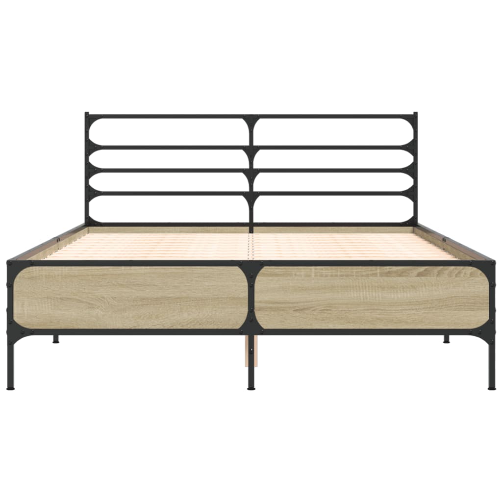 Bed Frame without Mattress Sonoma Oak 120x200 cm