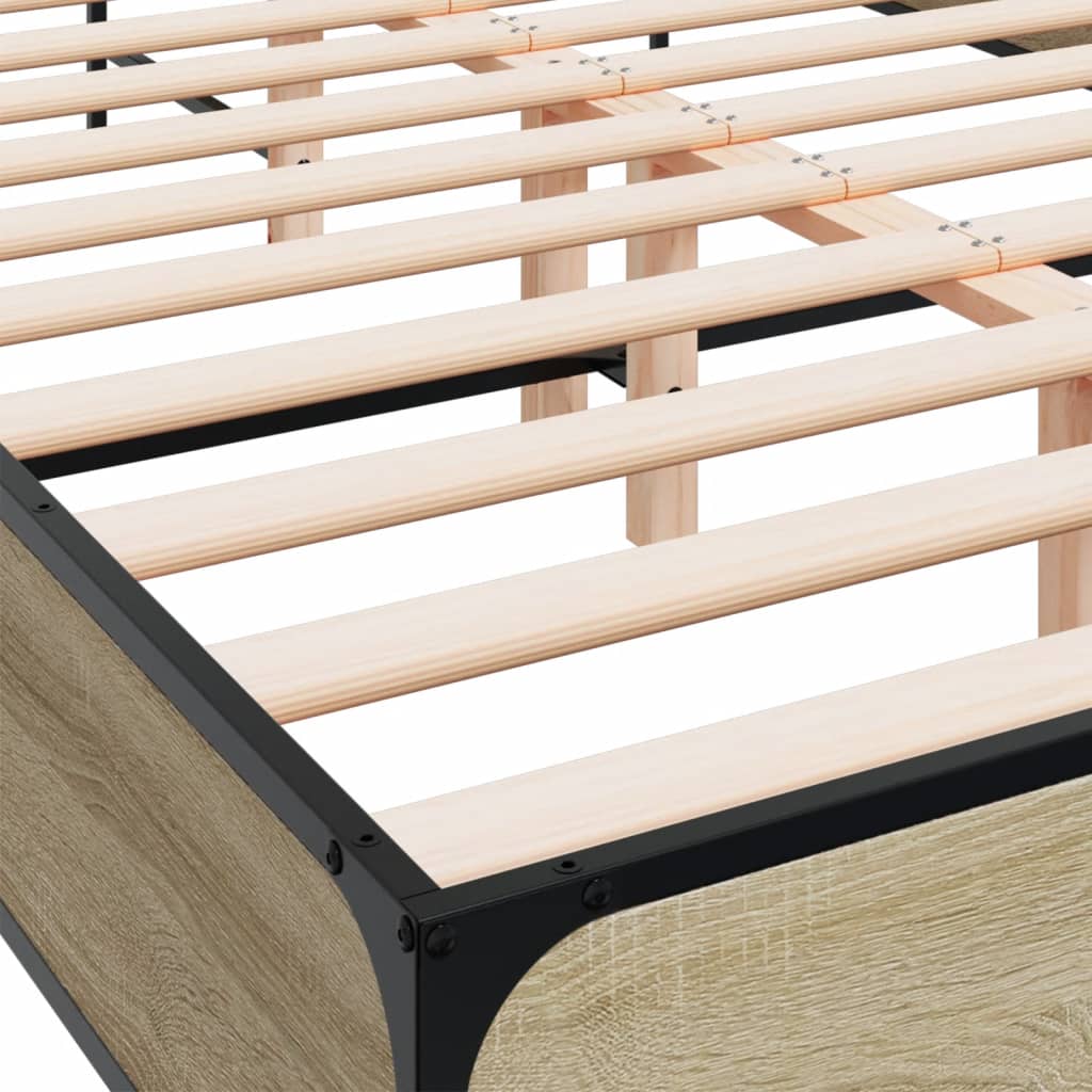 Bed Frame without Mattress Sonoma Oak 120x200 cm