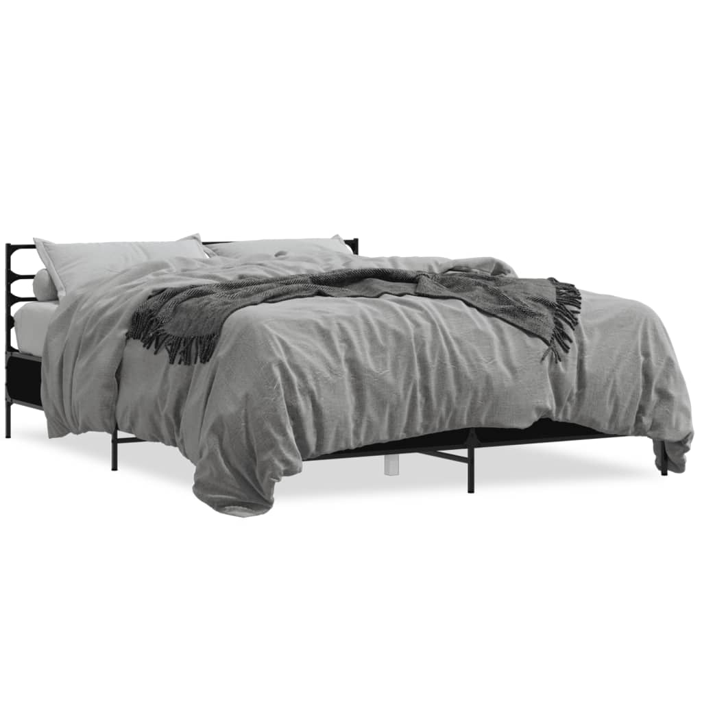 Bed Frame without Mattress Black 160x200 cm
