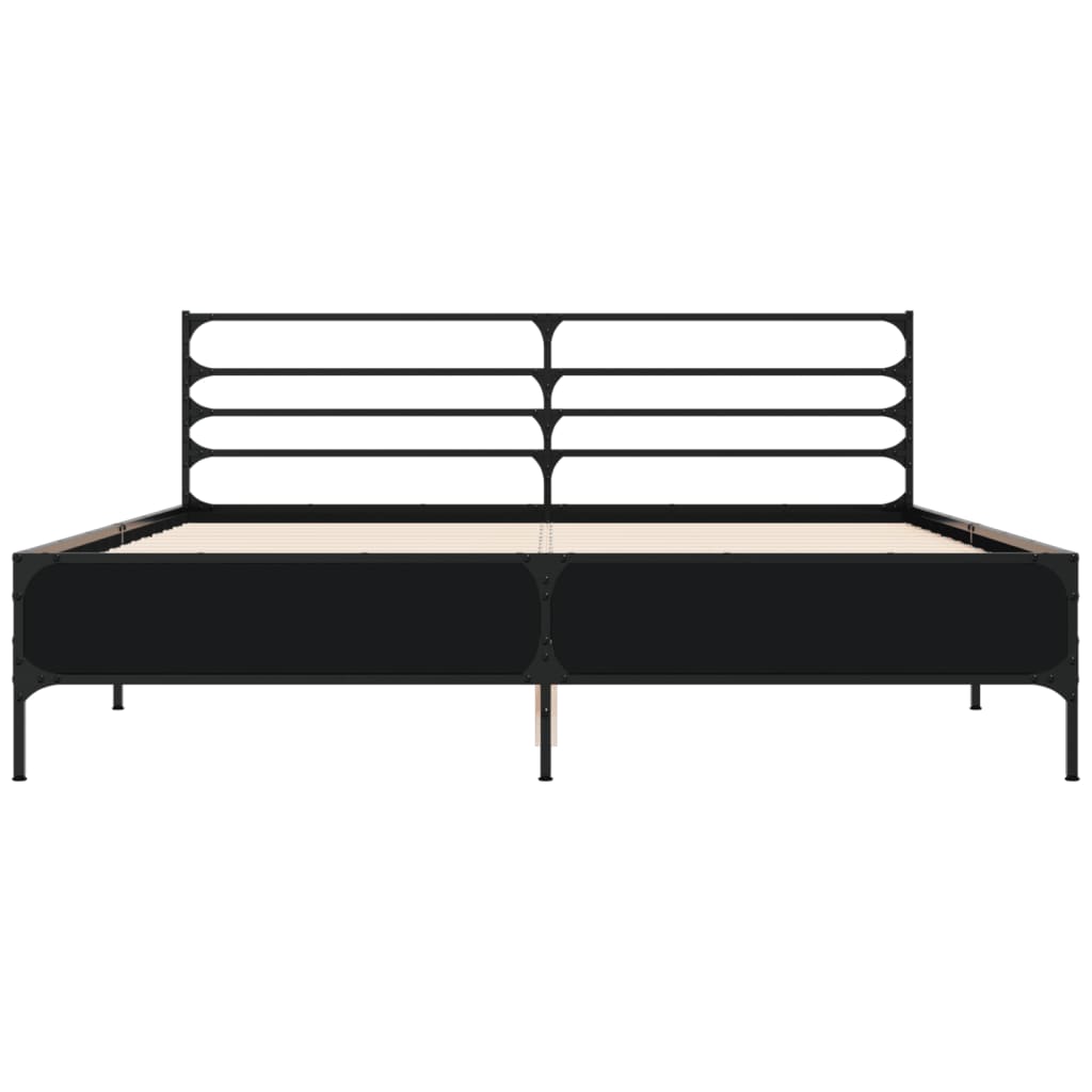 Bed Frame without Mattress Black 160x200 cm