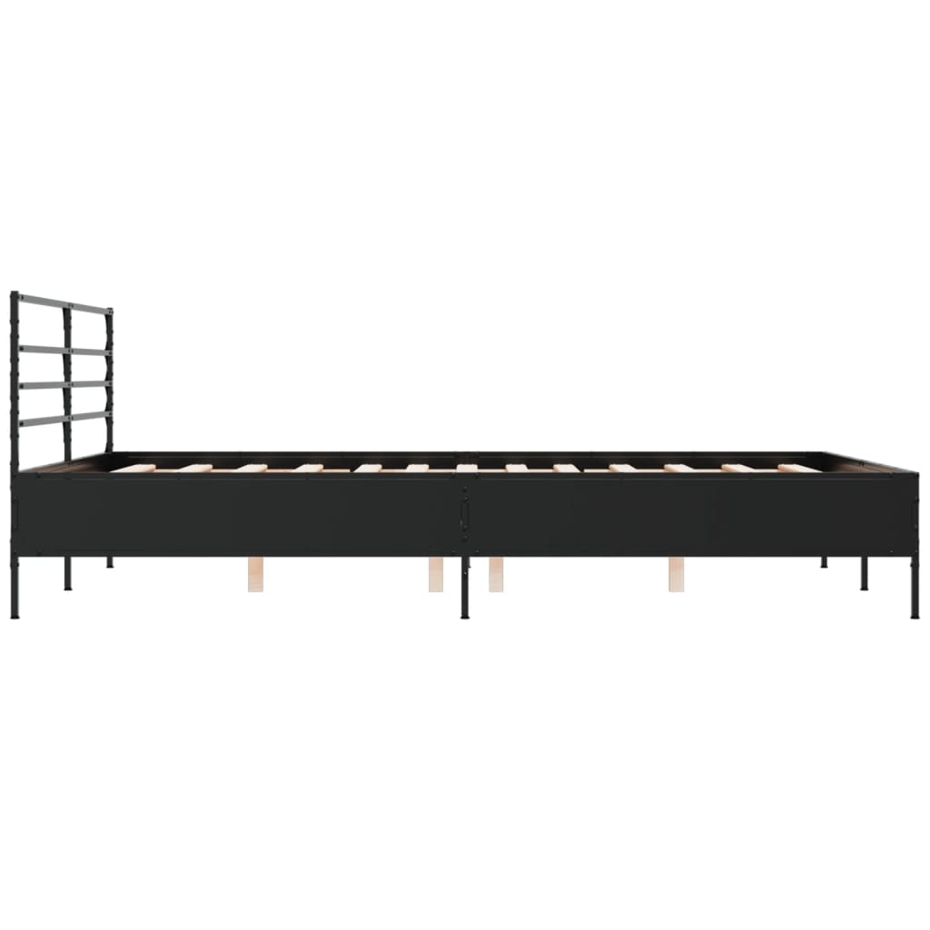 Bed Frame without Mattress Black 160x200 cm