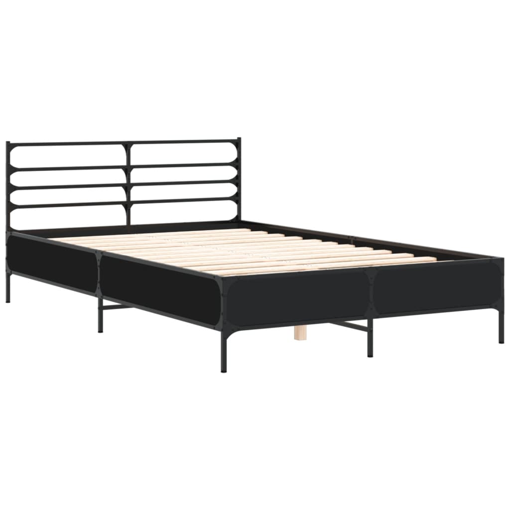 Bed Frame without Mattress Black 120x190 cm Small Double