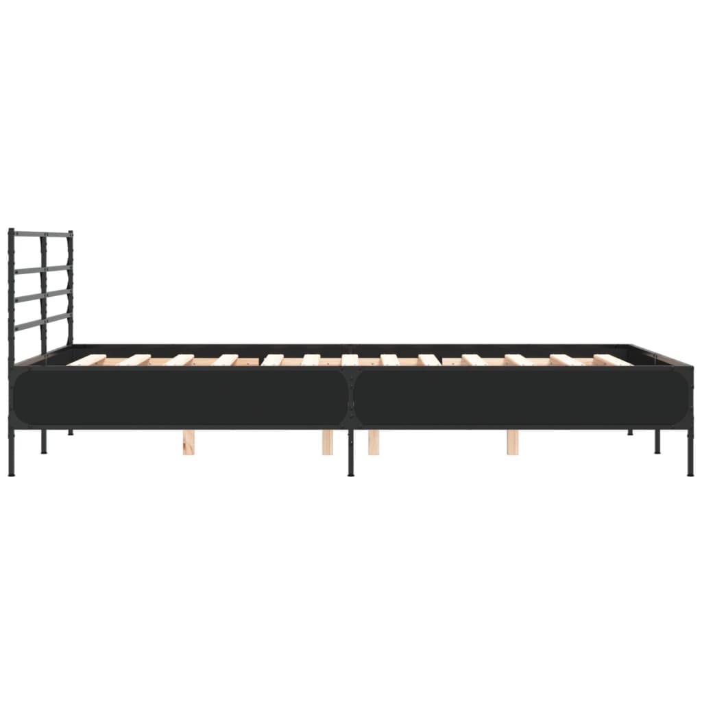 Bed Frame without Mattress Black 120x190 cm Small Double