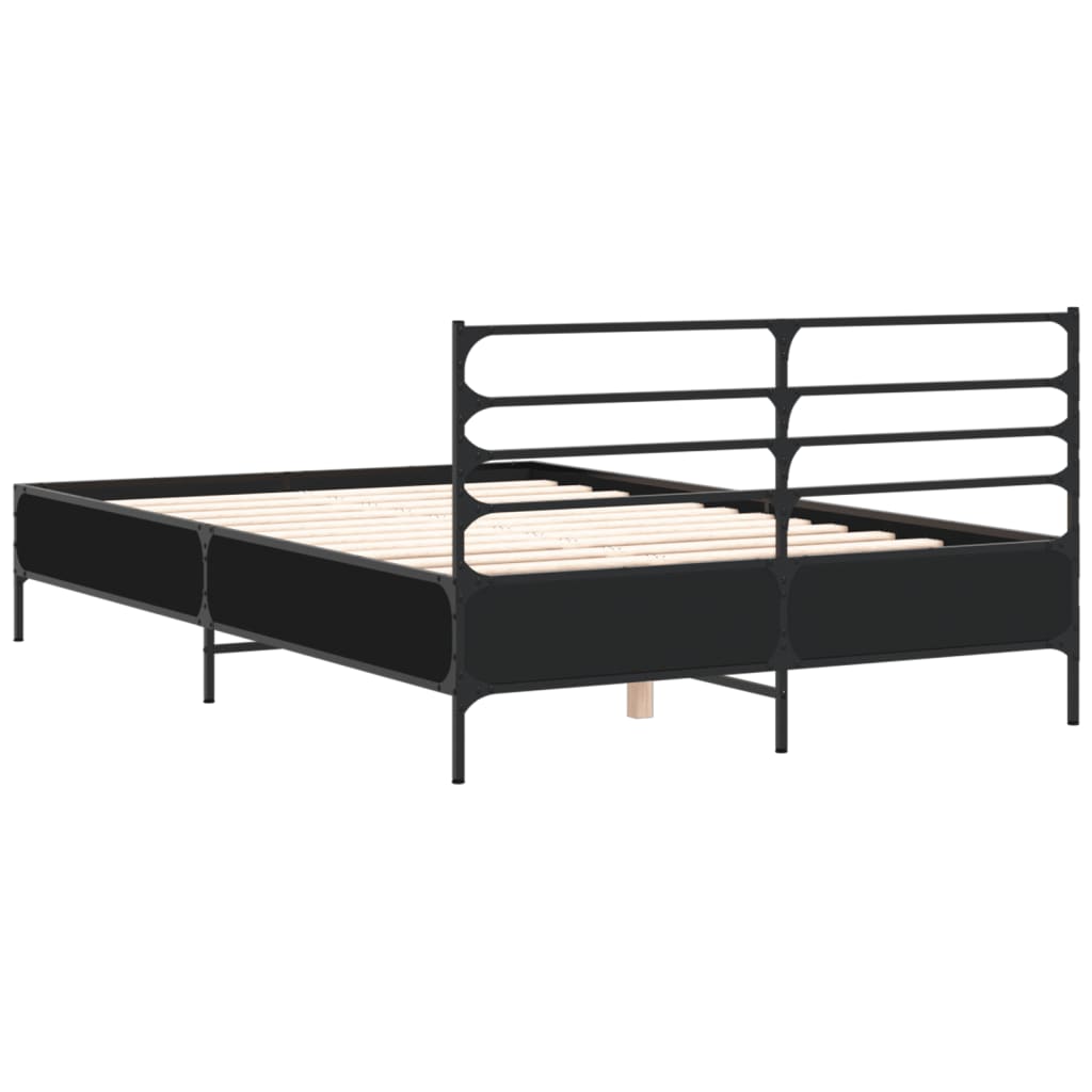 Bed Frame without Mattress Black 120x190 cm Small Double