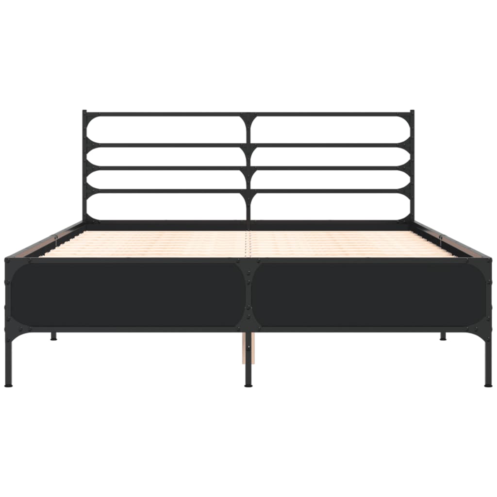 Bed Frame without Mattress Black 135x190 cm Double