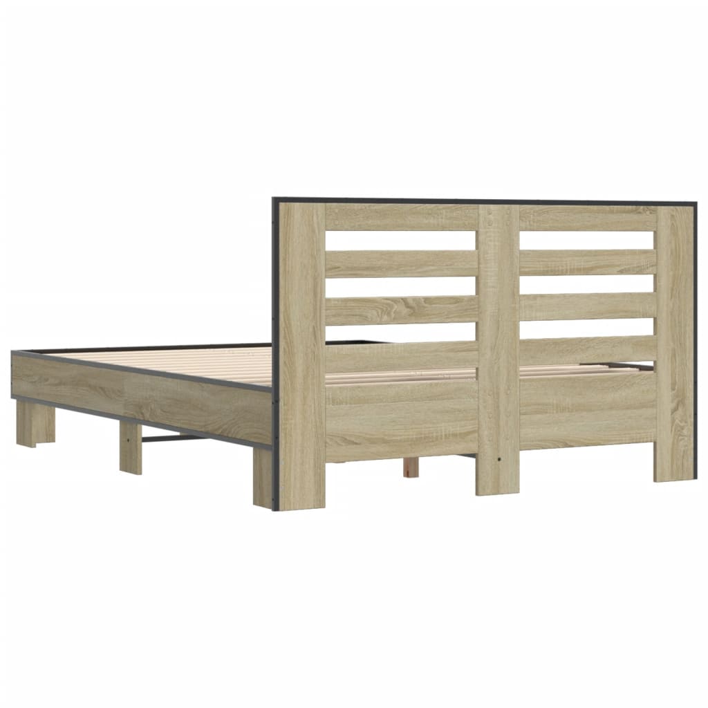 Bed Frame without Mattress Sonoma Oak 120x190 cm Small Double