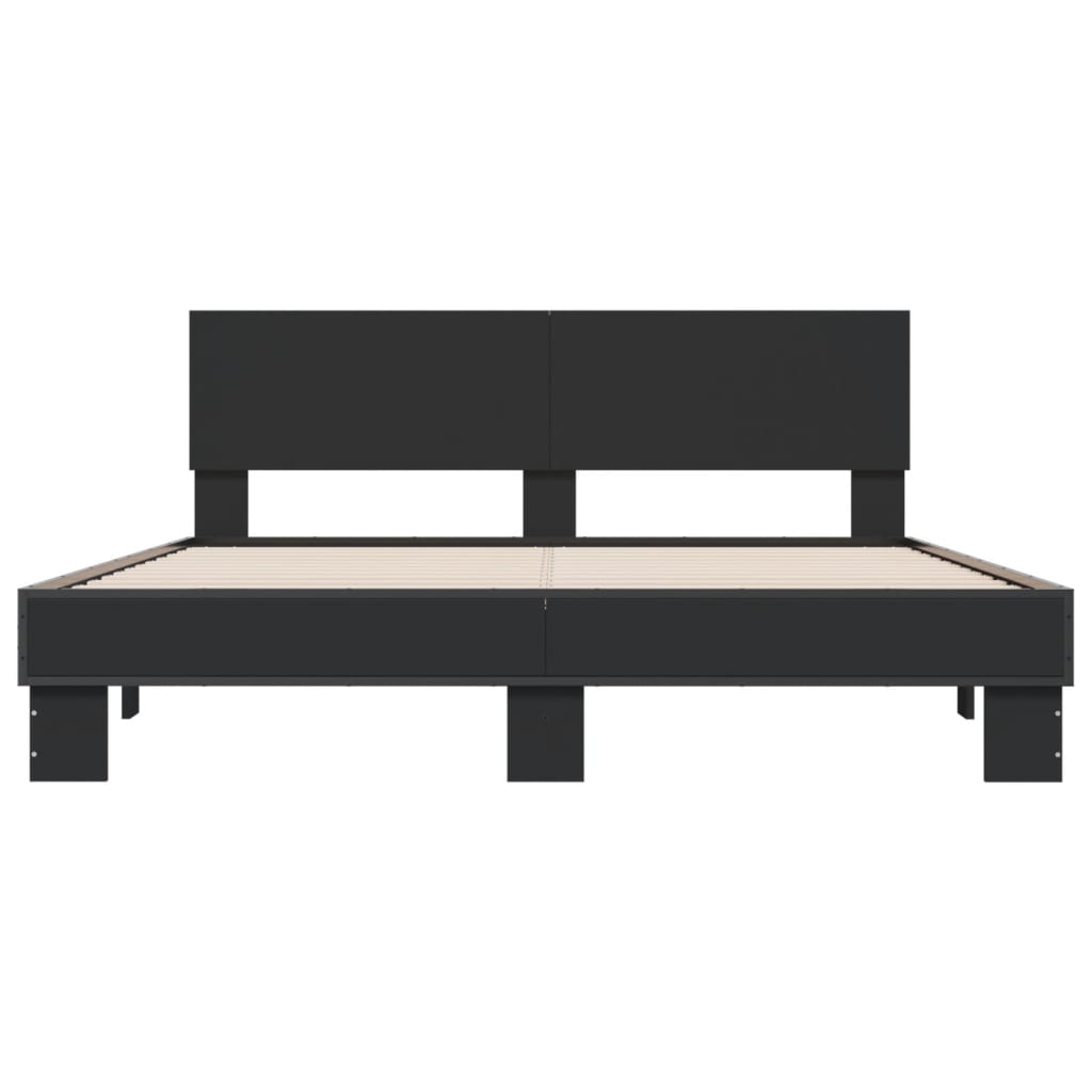 Bed Frame without Mattress Black 160x200 cm