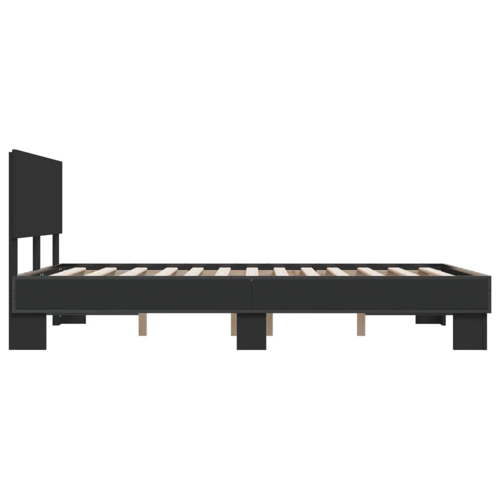 Bed Frame without Mattress Black 120x200 cm