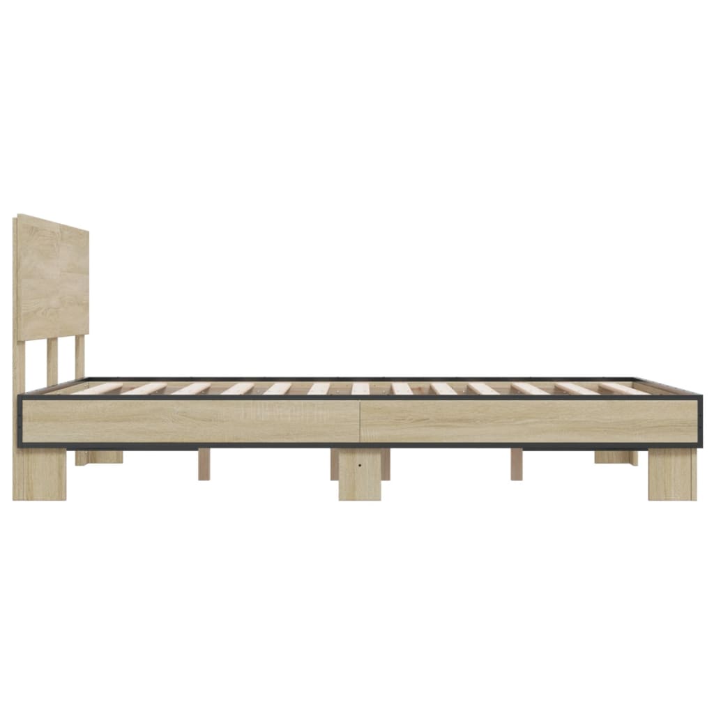 Bed Frame without Mattress Sonoma Oak 120x200 cm