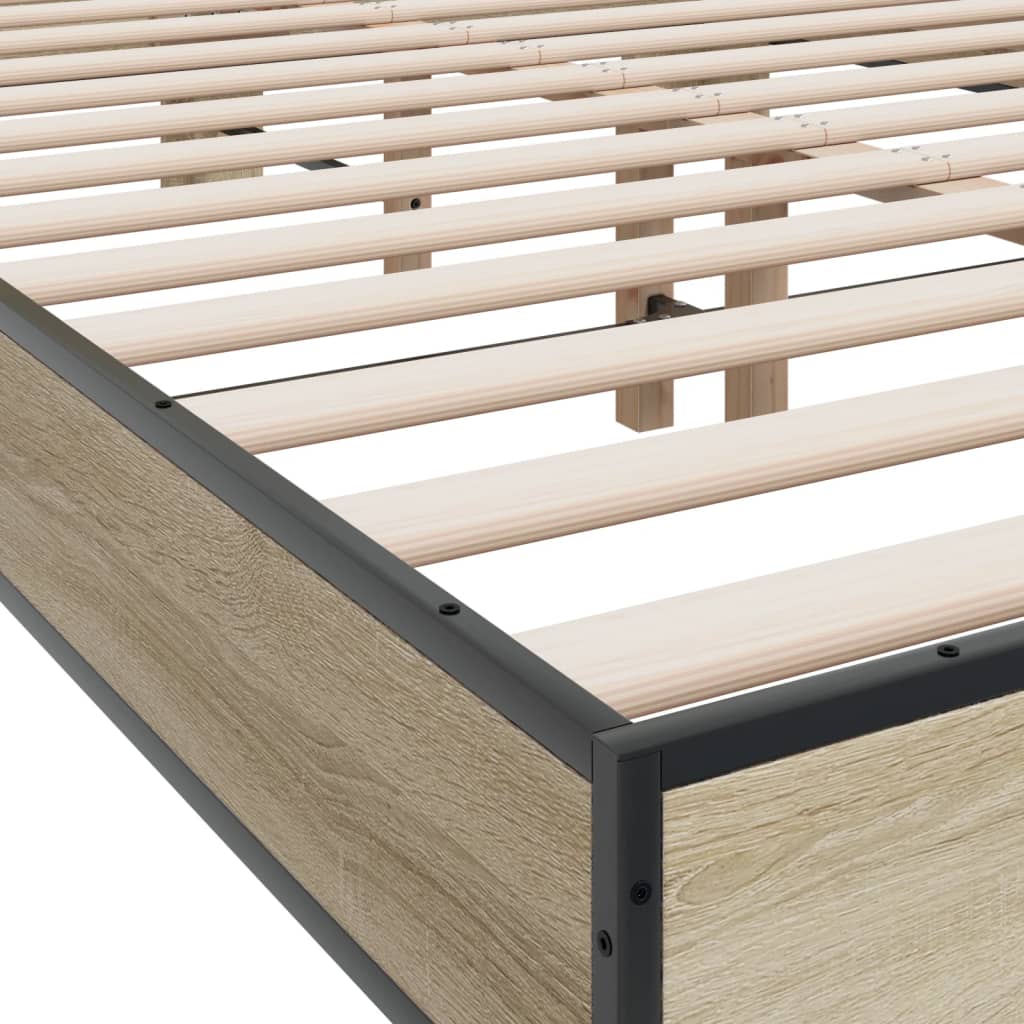 Bed Frame without Mattress Sonoma Oak 120x200 cm