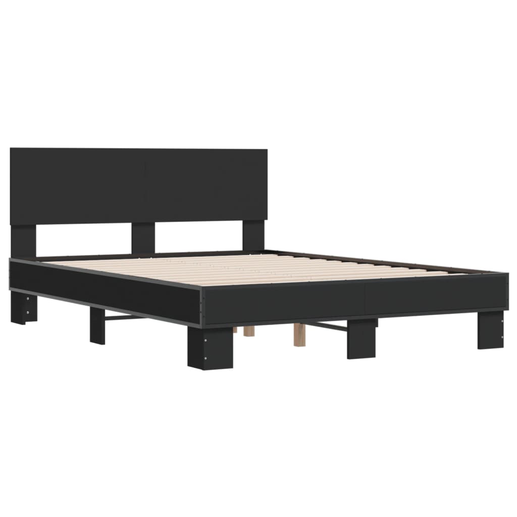 Bed Frame without Mattress Black 120x190 cm Small Double