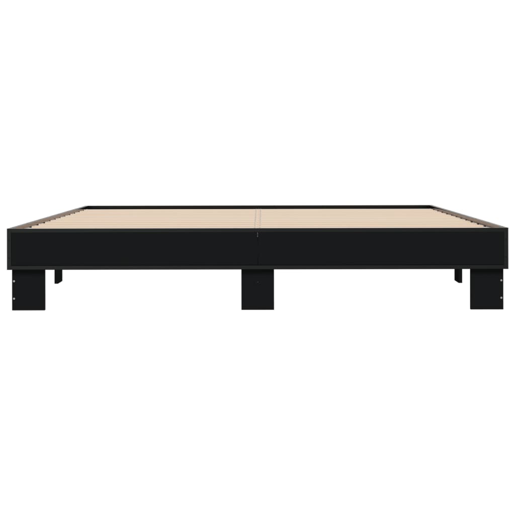 Bed Frame without Mattress Black 200x200 cm