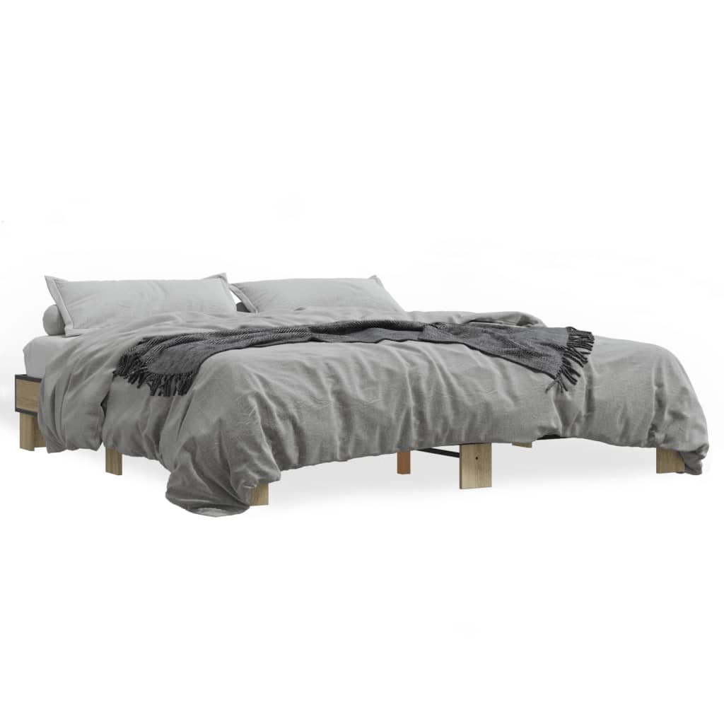 Bed Frame without Mattress Sonoma Oak 180x200 cm Super King