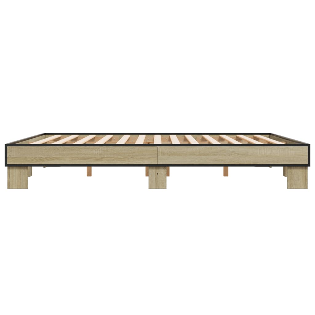 Bed Frame without Mattress Sonoma Oak 180x200 cm Super King