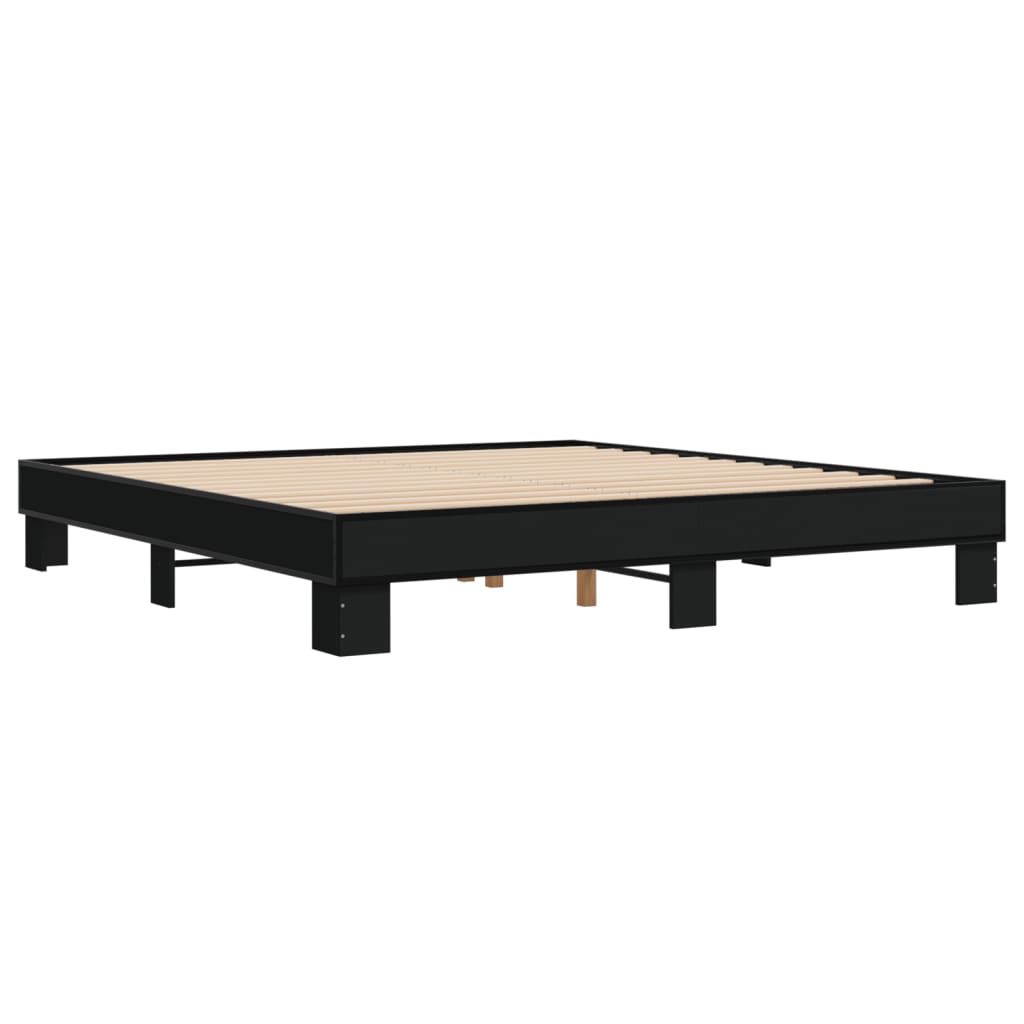 Bed Frame without Mattress Black 160x200 cm