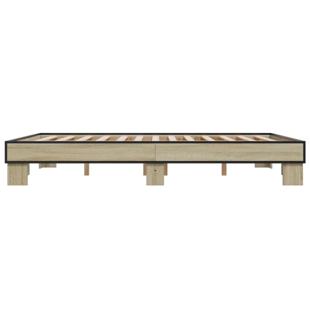 Bed Frame without Mattress Sonoma Oak 150x200 cm King Size