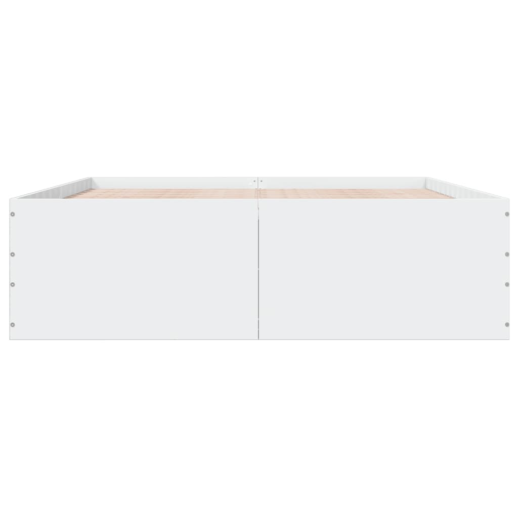 Bed Frame without Mattress White 160x200 cm