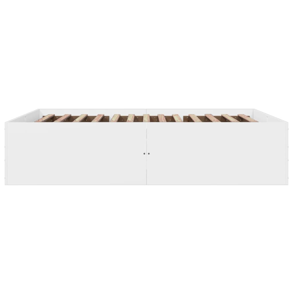 Bed Frame without Mattress White 160x200 cm