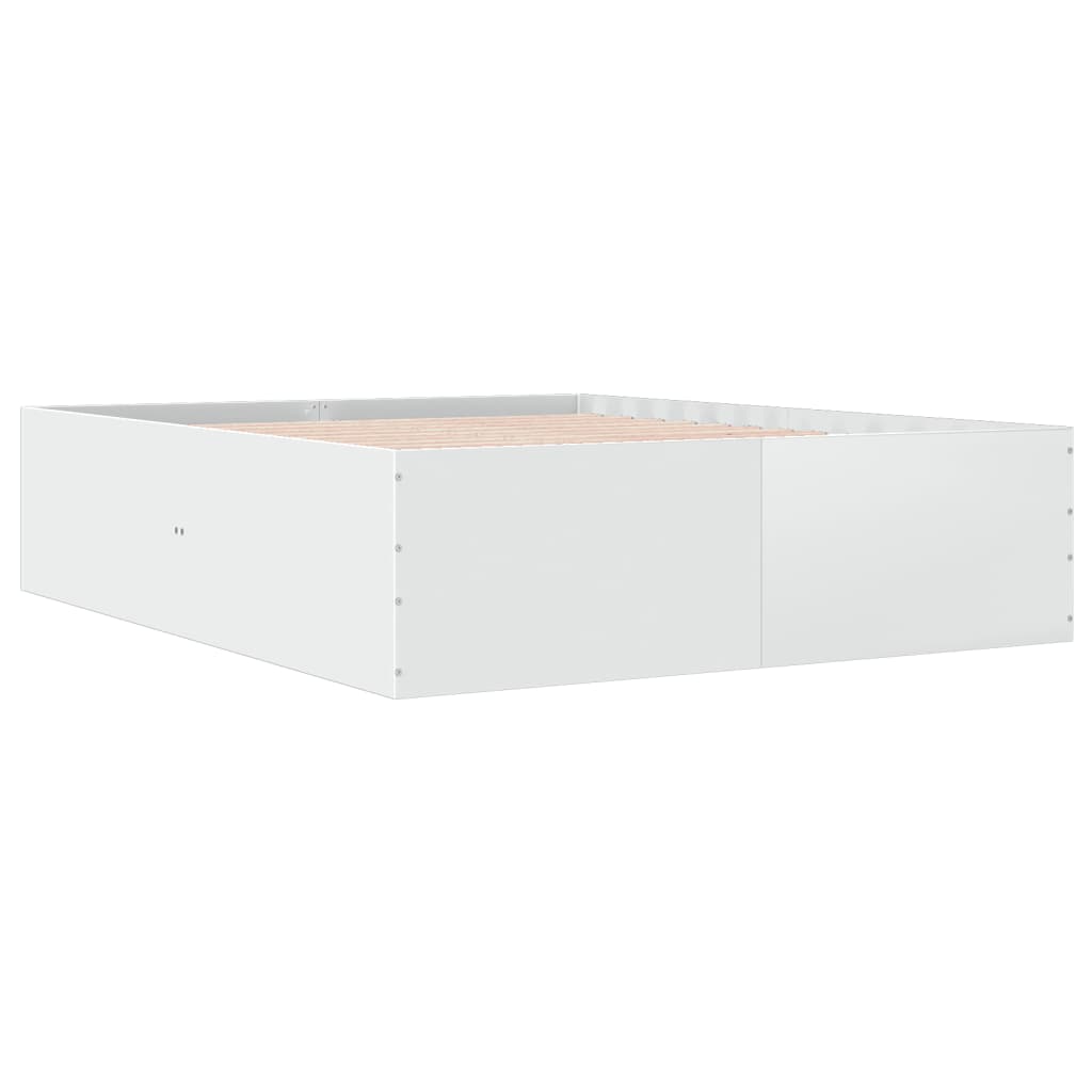 Bed Frame without Mattress White 160x200 cm