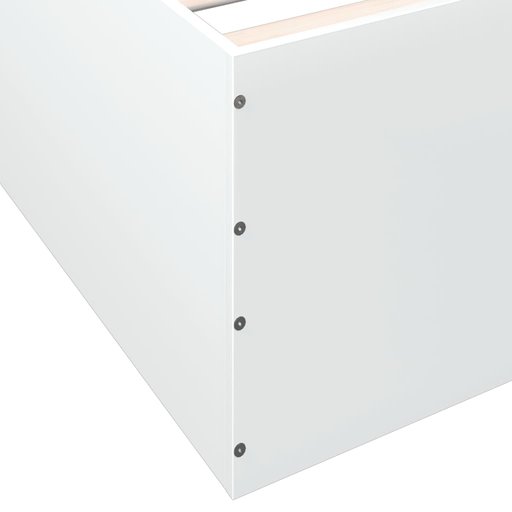 Bed Frame without Mattress White 160x200 cm