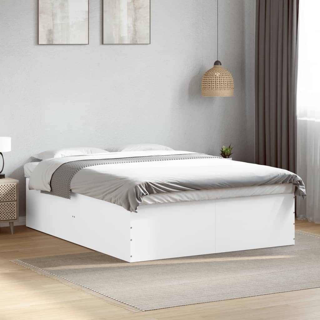 Bed Frame without Mattress White 160x200 cm