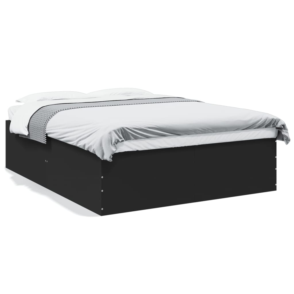 Bed Frame without Mattress Black 160x200 cm