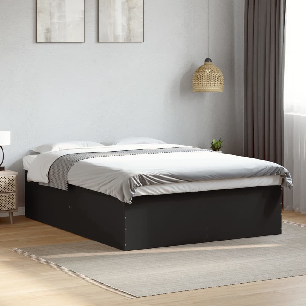 Bed Frame without Mattress Black 160x200 cm
