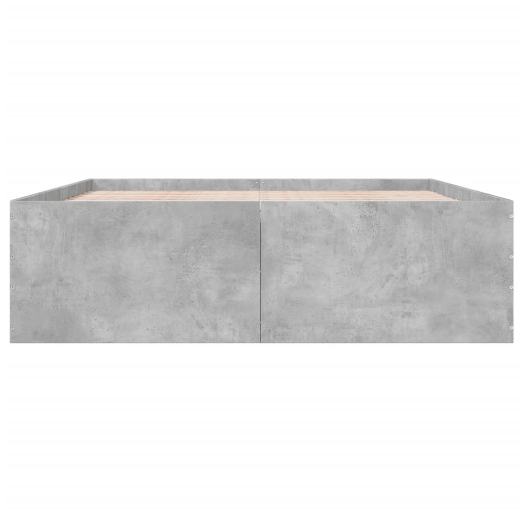 Bed Frame without Mattress Concrete Grey 160x200 cm