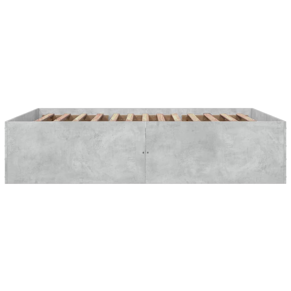 Bed Frame without Mattress Concrete Grey 160x200 cm