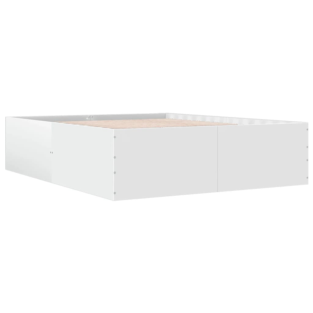 Bed Frame without Mattress White 150x200 cm King Size